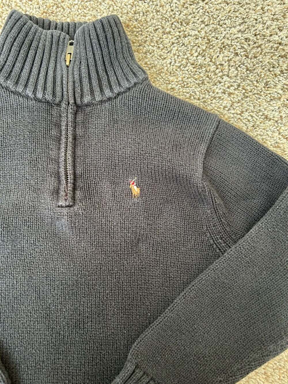 Ralph Lauren quarter zip knit Kids size s 8/10
